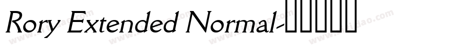 Rory Extended Normal字体转换